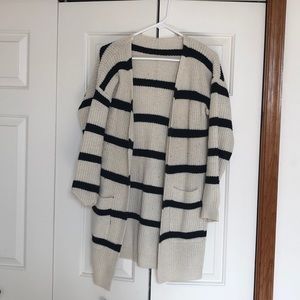 Cream & White Stripped Sweater